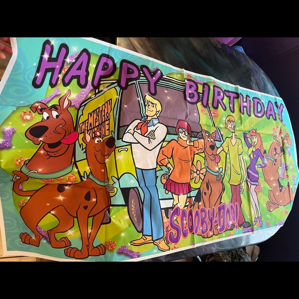 SCOOBY DOO Birthday Party Kit Banner Cupcake Decorations Cake Topper